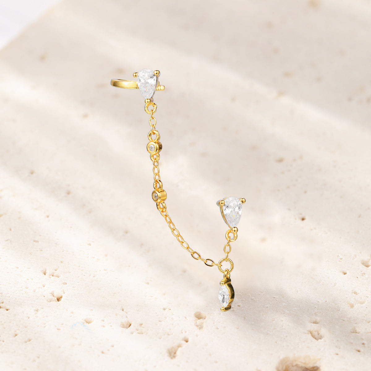 Boucles d’Oreilles Double Radiant Argent Sterling en Or